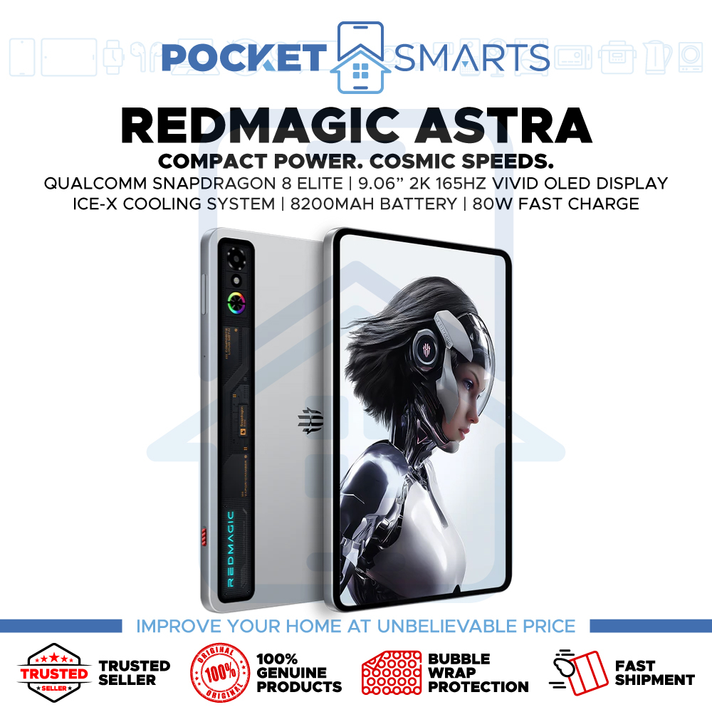 [Malaysia Set] RedMagic Astra Gaming Tablet (256GB ROM + 12GB RAM | 512GB ROM + 16GB RAM) 1 Year Nub