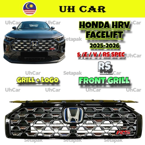 (RS STYLE) Honda Hrv 2025 2026 Facelift Front Bumper Grill Grille Sarung Depan