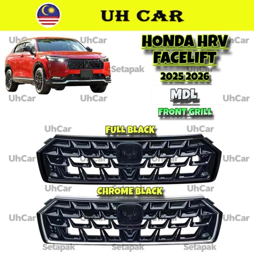 (MDL) Honda Hrv Facelift 2025 2026 Oem Front Bumper Grill Grille Sarung Depan