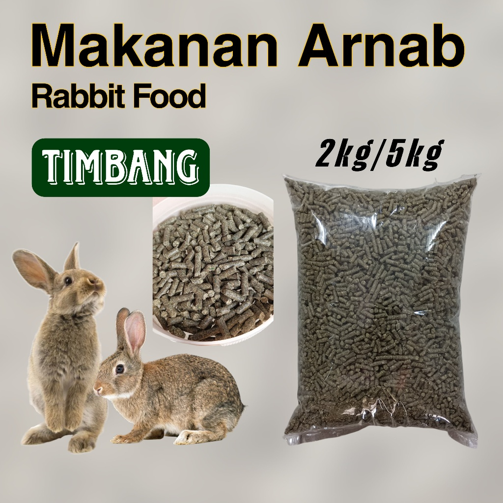2KG / 5kg Timbang / Repacking Makanan Arnab Premium 268 / Dedak Arnab / Landak / Guinea Pig / Rabbit