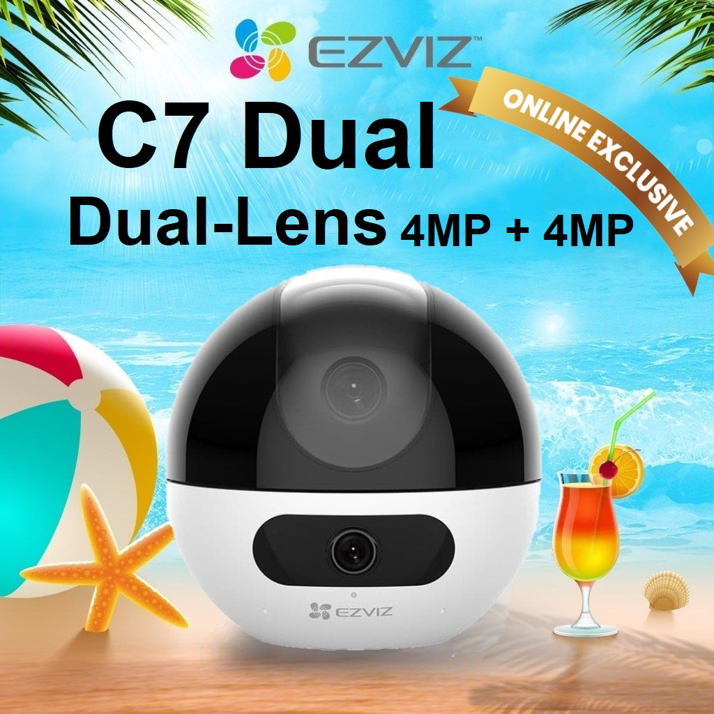 Ezviz C7 Dual Lens (4MP + 4MP) Pan/Tilt Two Way Talk Motion Detection 2K+ WiFi Indoor Security CCTV 