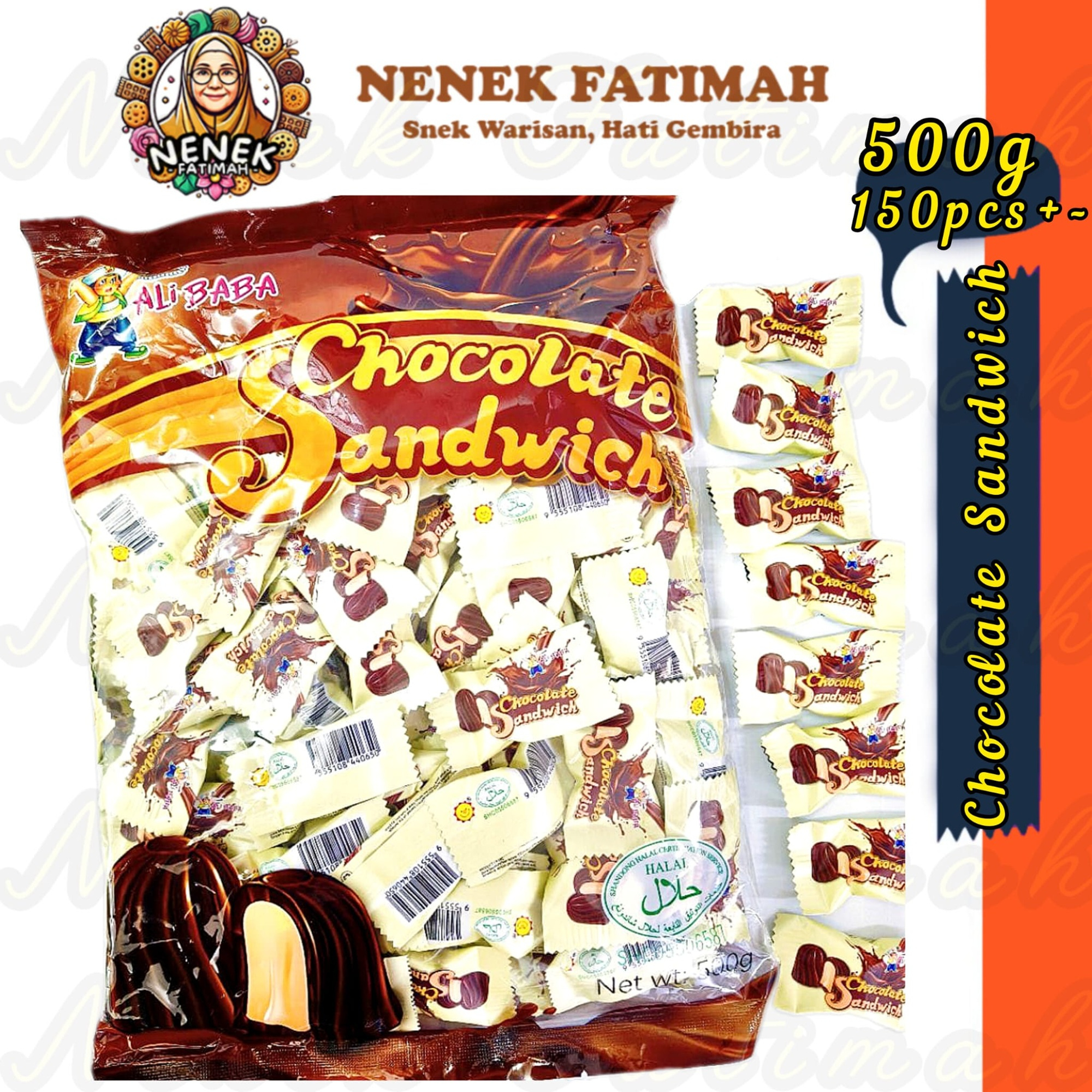150Pcs +- Gary Chocolate Sandwich/ Coklat Sandwic/ Party Bag/ Goodies Bag/ Door Gift