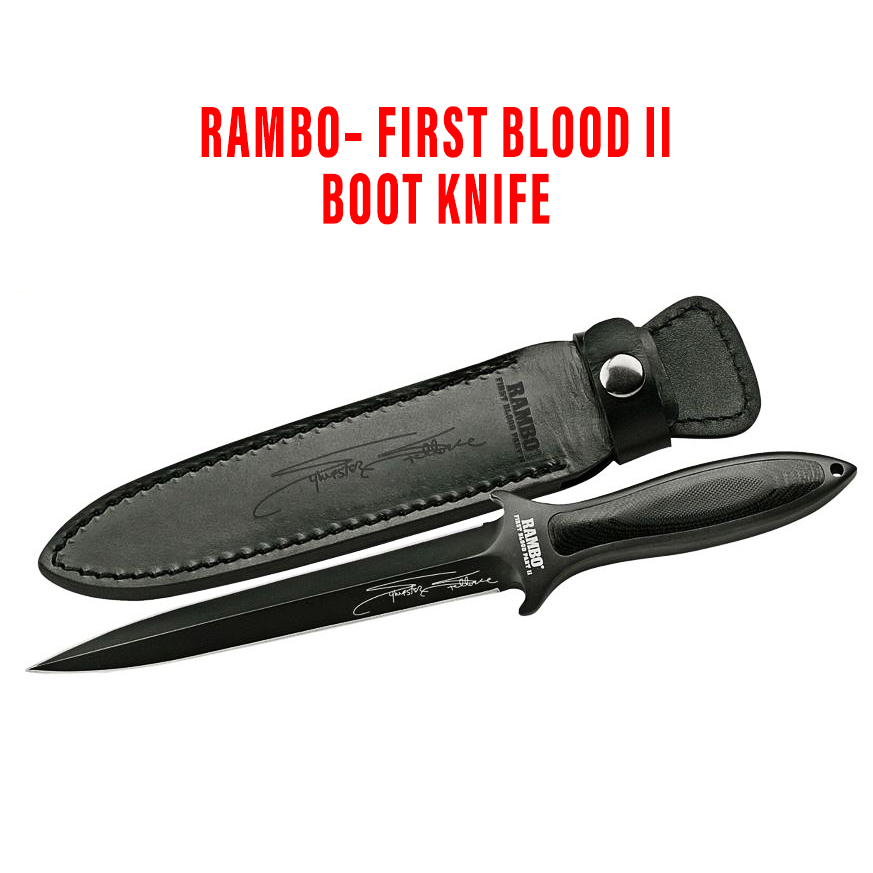 GR Pisau Filem Rambo Part I II First Blood Bahagian ll Survival Knife Outdoor Survival Camping Colle