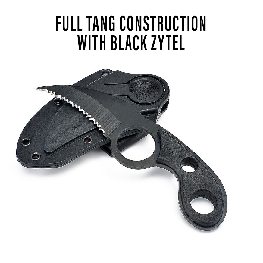 GR Serrated Karambit Claw Knife With Sheath Claw Knive Outdoor Survival Hunting Outdoor Survival Cam