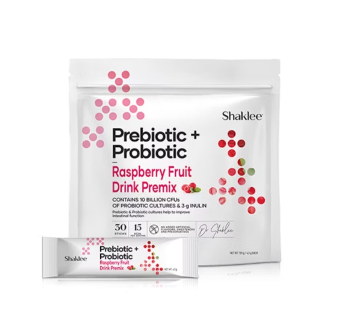 Shaklee Prebiotik Probiotik Raspberry Fruit (30 sachets)