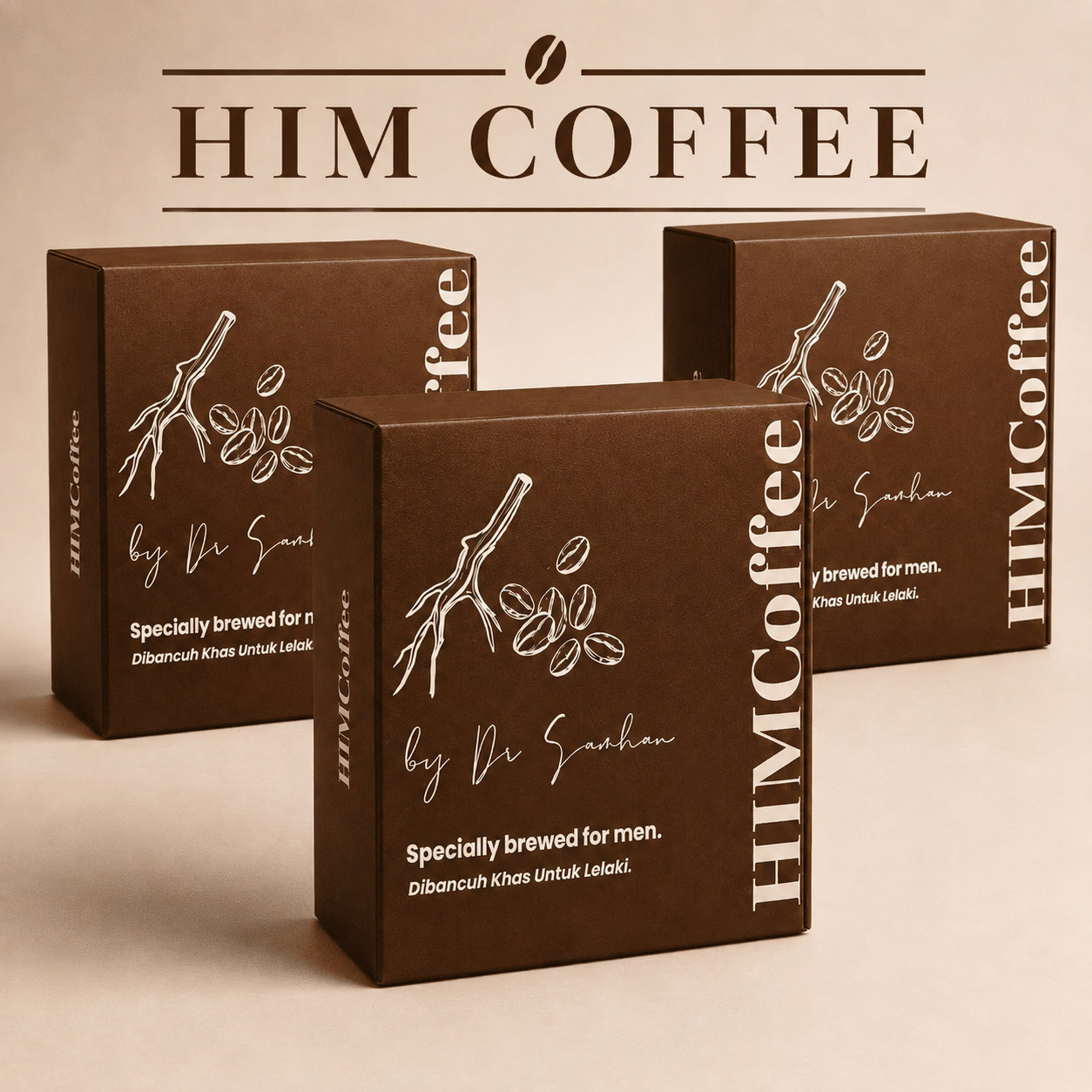 HIM COFFEE Dr Samhan Khas untuk Tenaga Lelaki , Kopi Herba Lelaki & Tongkat Ali Halal Himwellness/3b