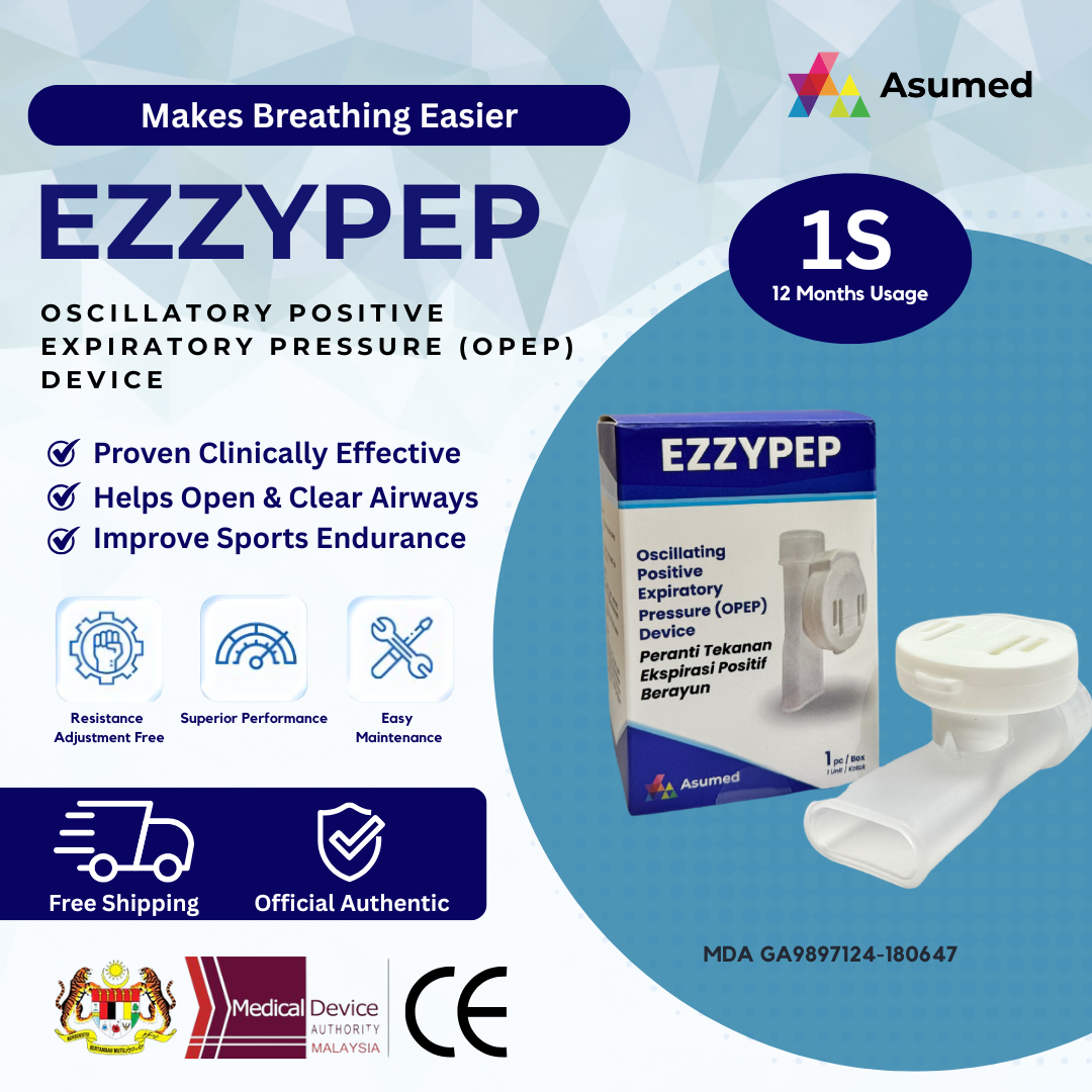 EZZYPEP Oscillatory Positive Expiratory Pressure (OPEP) Device | Making Breathing Easier | Thick Muc