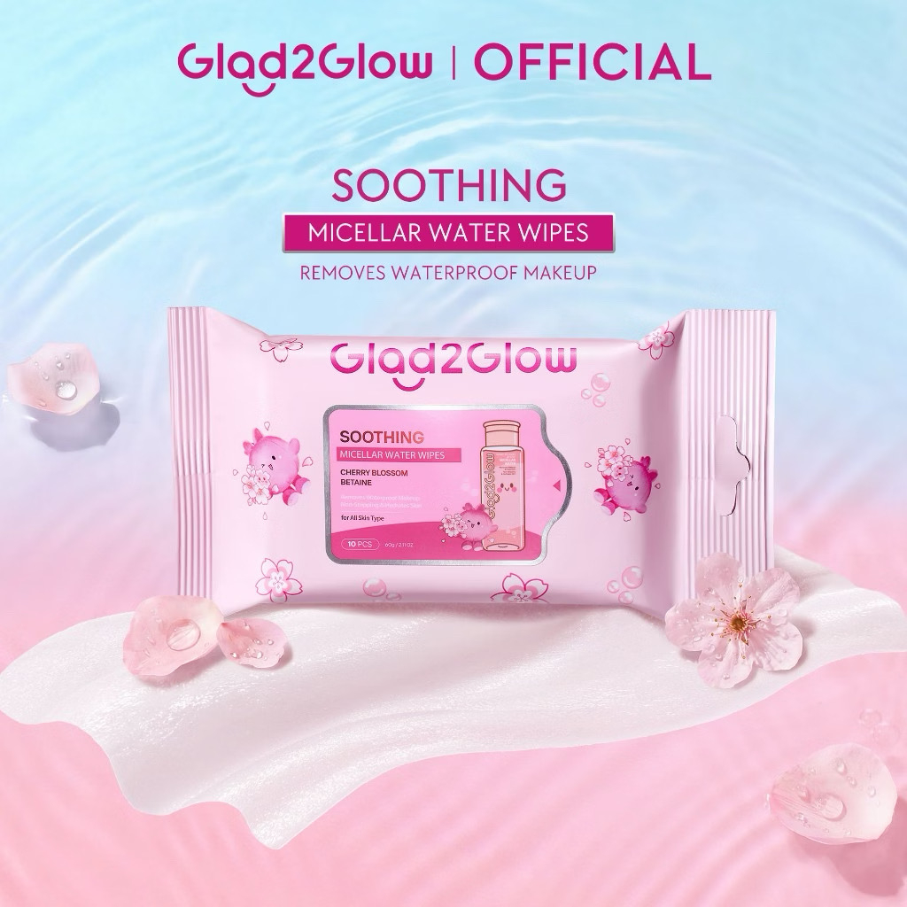 [NEW LAUNCH]Glad2Glow Micellar Water Makeup Remover Wipes All Series | Cleansing, Hydrating & Gentle