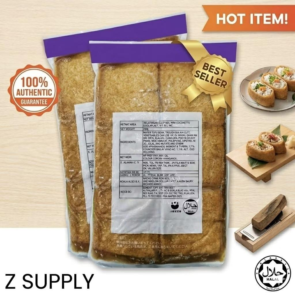 Halal Ajitsuke Inari Sushi Tofu Skin 60 pcs
