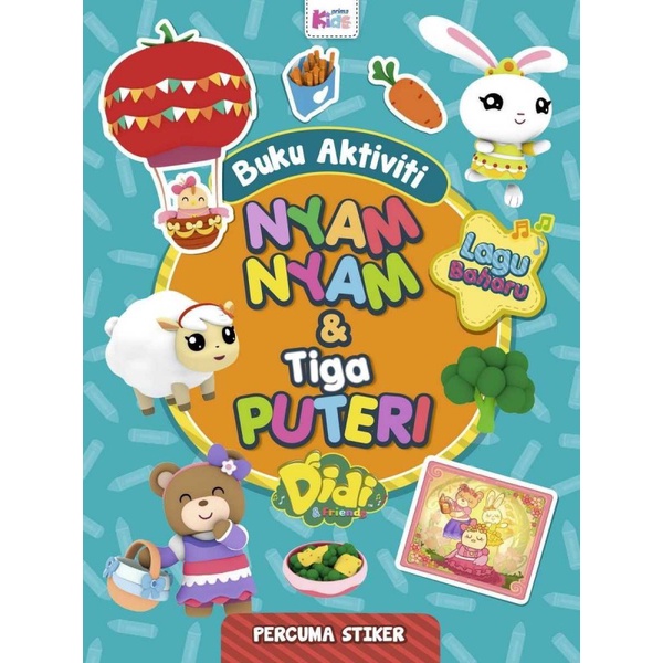 Buku Aktiviti Didi & Friends: Nyam-Nyam & Tiga Puteri (Sticker)