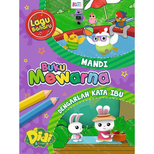 Buku Mewarna Didi & Friends: Mandi & Dengarlah Kata Ibu