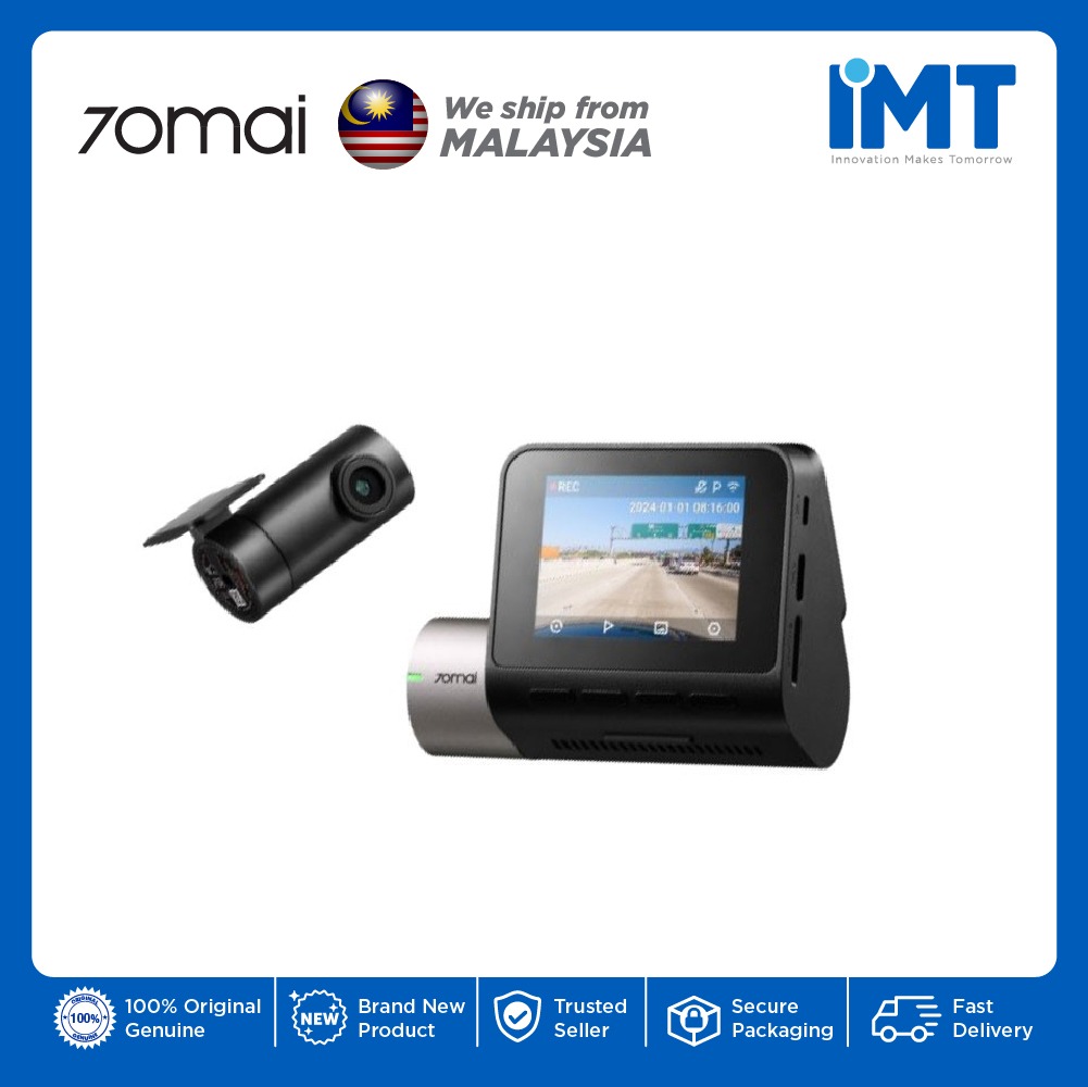70mai Dash Cam A510 | Sony STARVIS 2 IMX675 | Dual-Channel Recording | Built-in GPS & ADAS