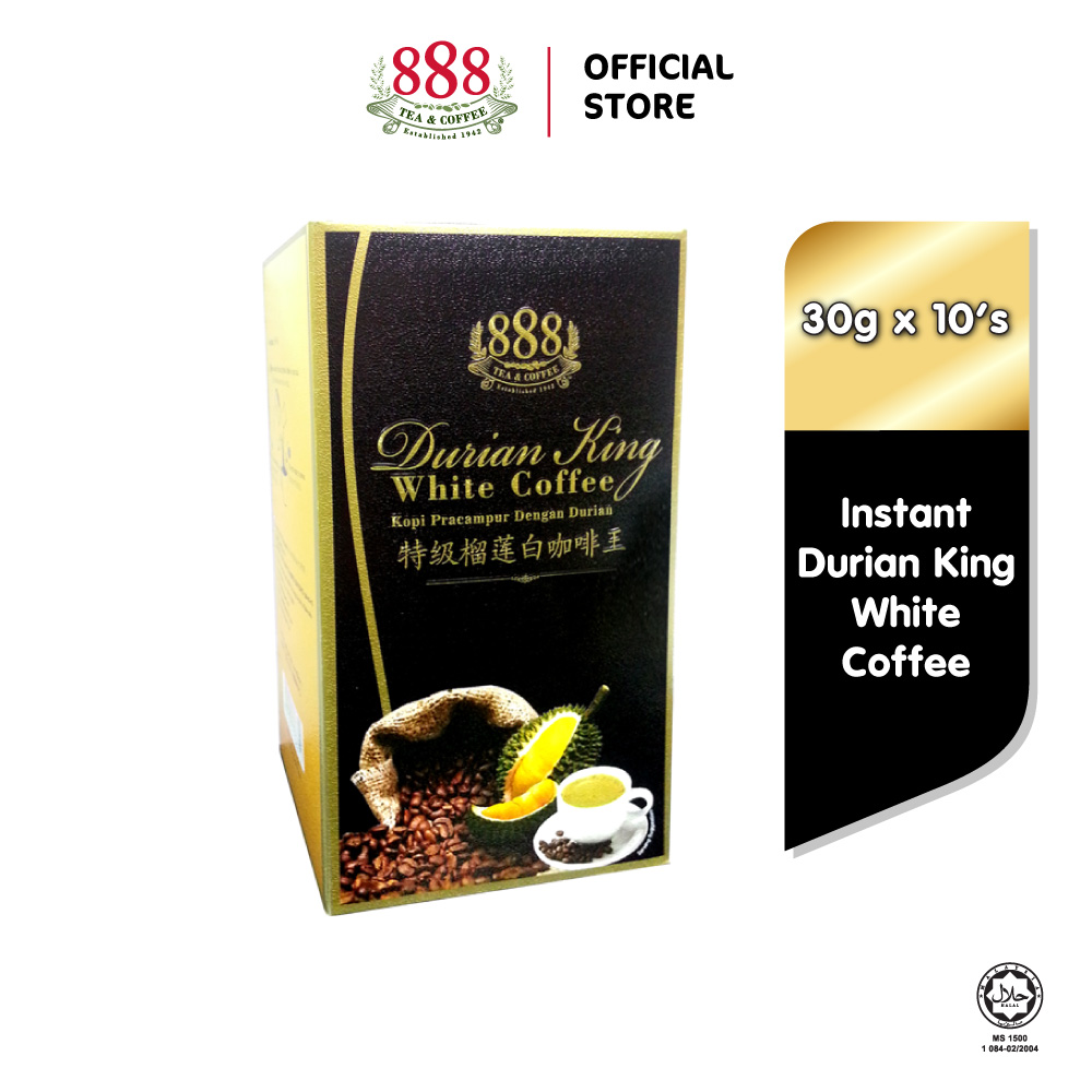 888 3 In 1 Instant Durian King White Coffee (30g x 10 Sticks)