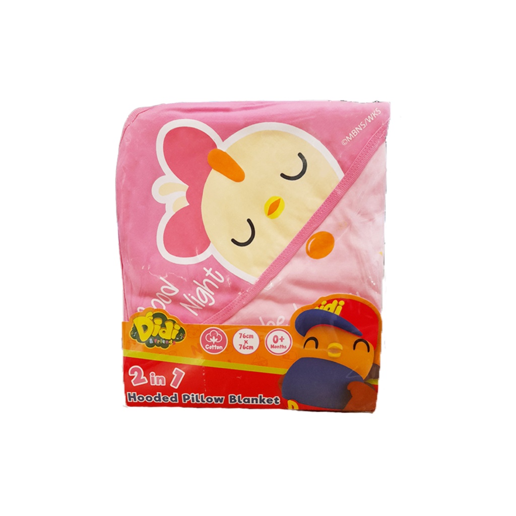 Original Didi & Friends Didi And Friend 2 in 1 Baby Infant Newborn Hooded Pillow Blanket