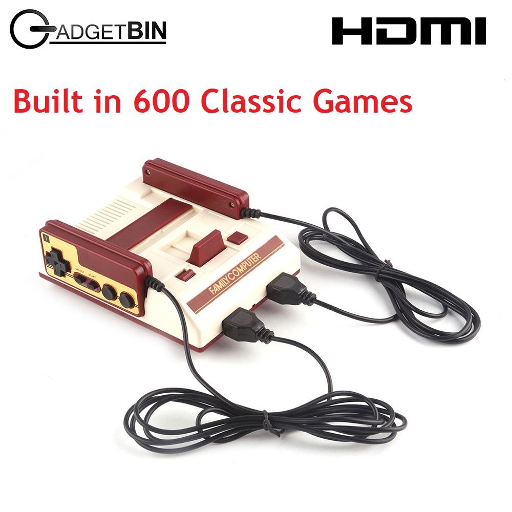 MiniFC HDMI Classic Retro TV Game Console NES 8Bit Classic Game 2 Controller Handles Joystick With 6