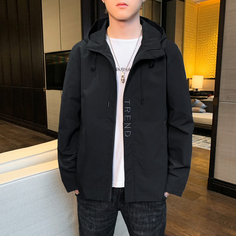 TOPMALL Men Cool Windbreaker Jacket Trend Outer Wear Hoodie Shirt Sweater Wind Breaker