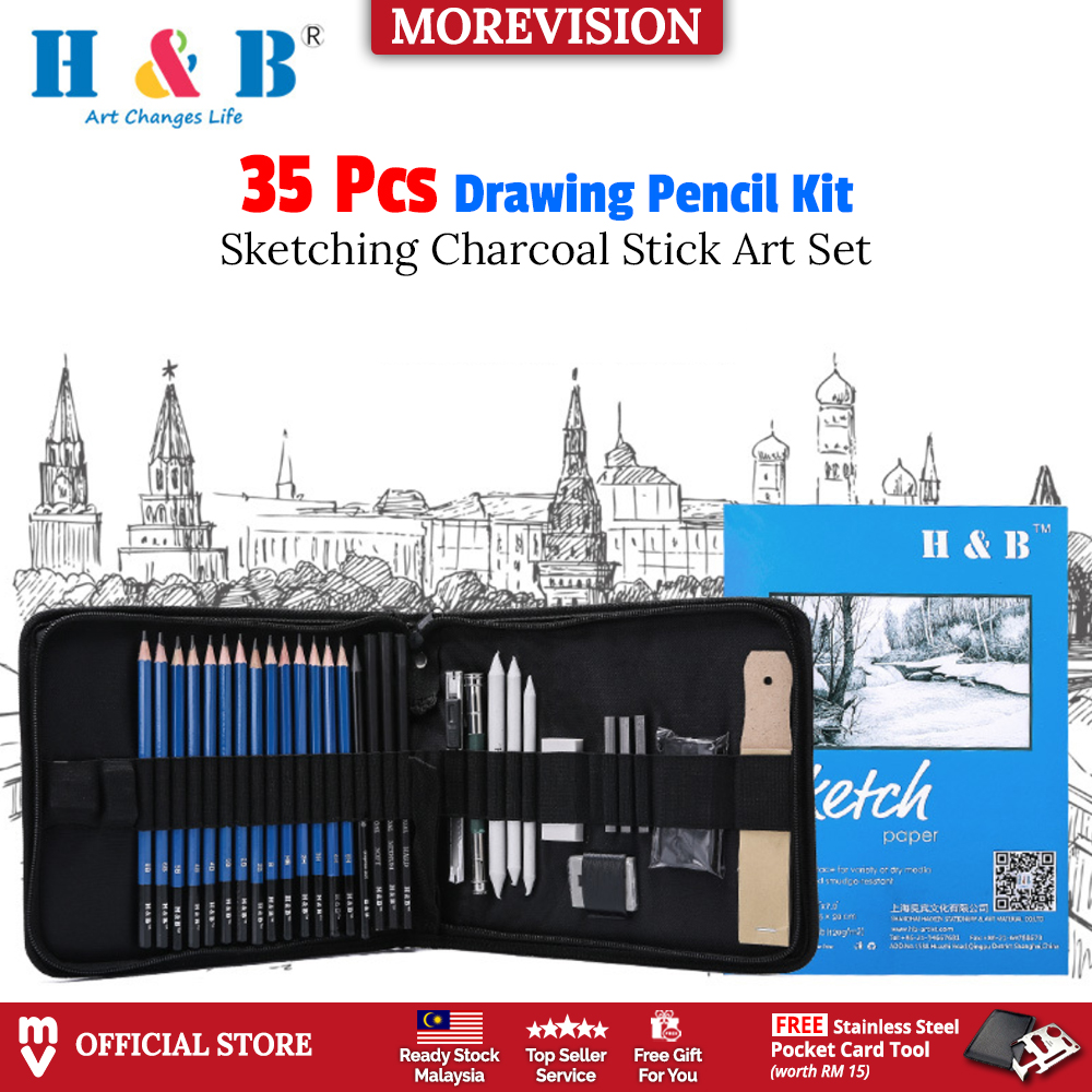 24/35/71pcs Sketch Pencil Set Art Craft Professional Artist Drawing Kit Graffiti Portable Student Su