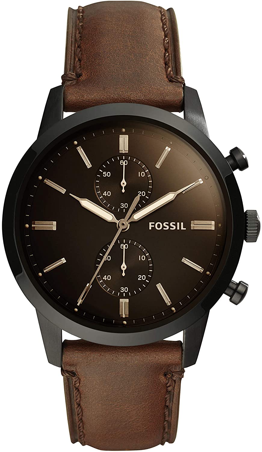 Authentic Fossil Chronograph Brown Dial Brown Leather Watch FS5437 Jam Tangan Lelaki