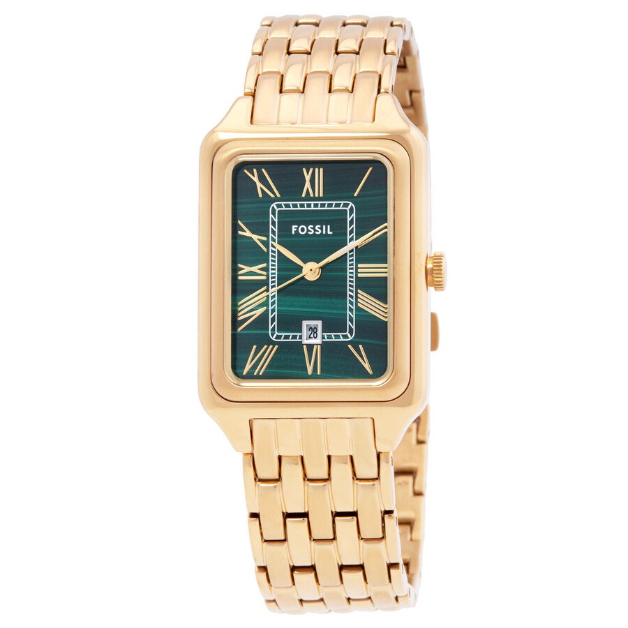 Authentic Fossil Women Raquel Green Dial Gold Stainless Steel Watch ES5341 Jam Tangan Wanita Perempu