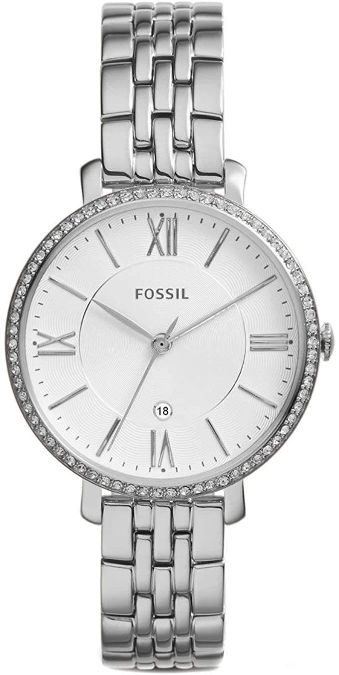 Authentic Fossil Women Jacqueline Silver Dial Stainless Steel ES3631 Jam Tangan Wanita Perempuan