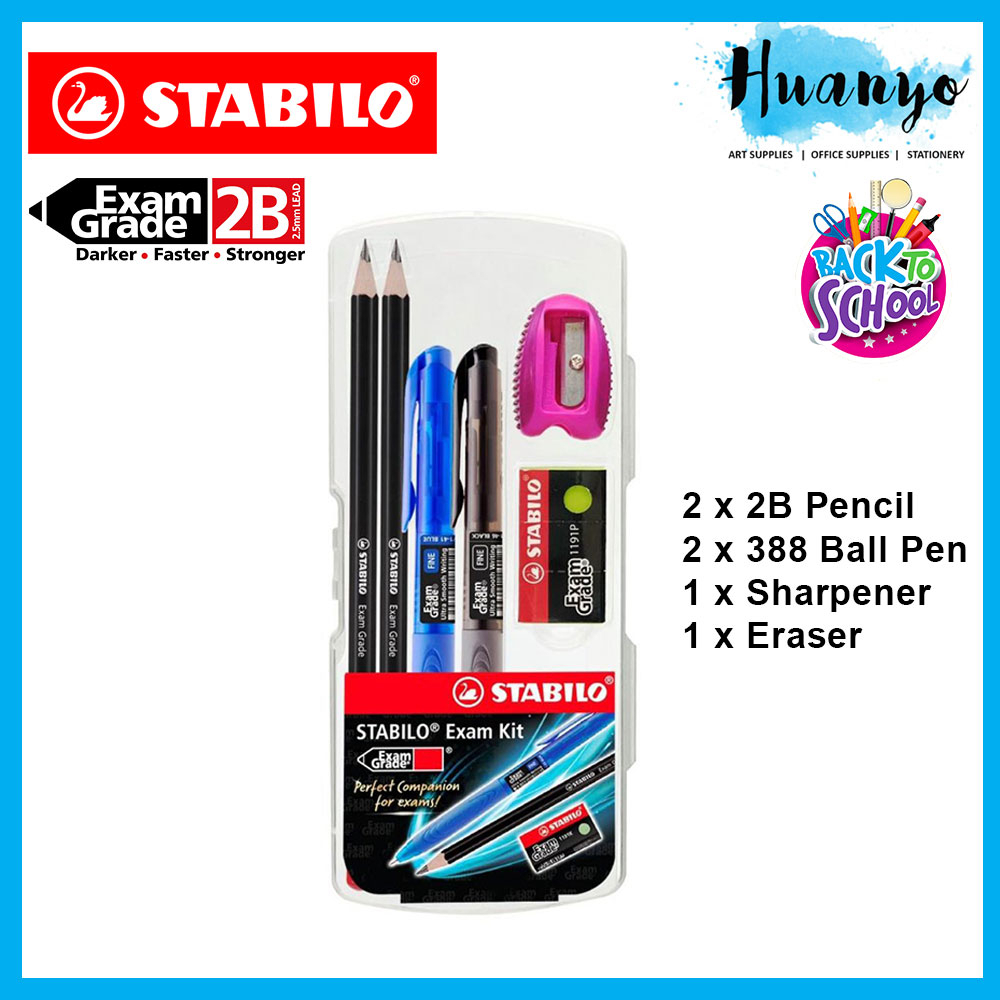 Stabilo Exam Grade 2B Pencil (Black & Colour Series, Set of 12 / 6, Jumbo ,Value Pack & Exam Set)