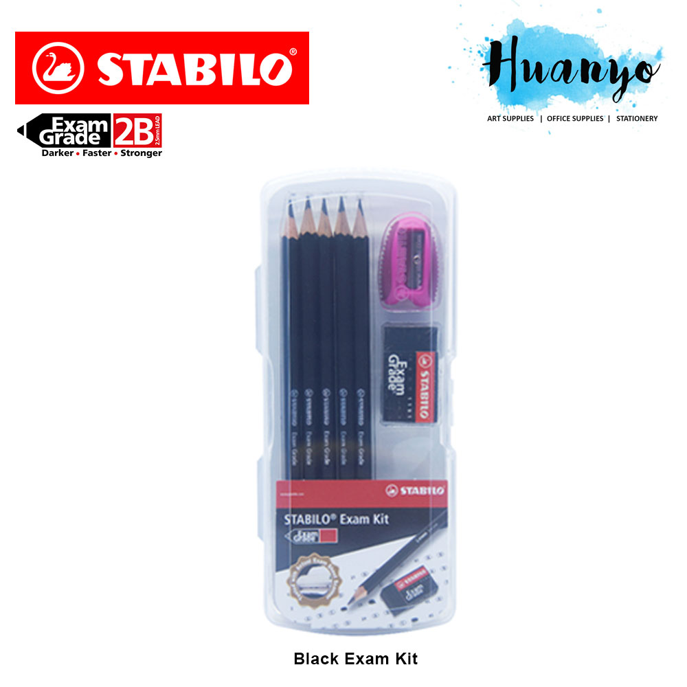Stabilo Exam Grade 2B Pencil (Black & Colour Series, Set of 12 / 6, Jumbo ,Value Pack & Exam Set)