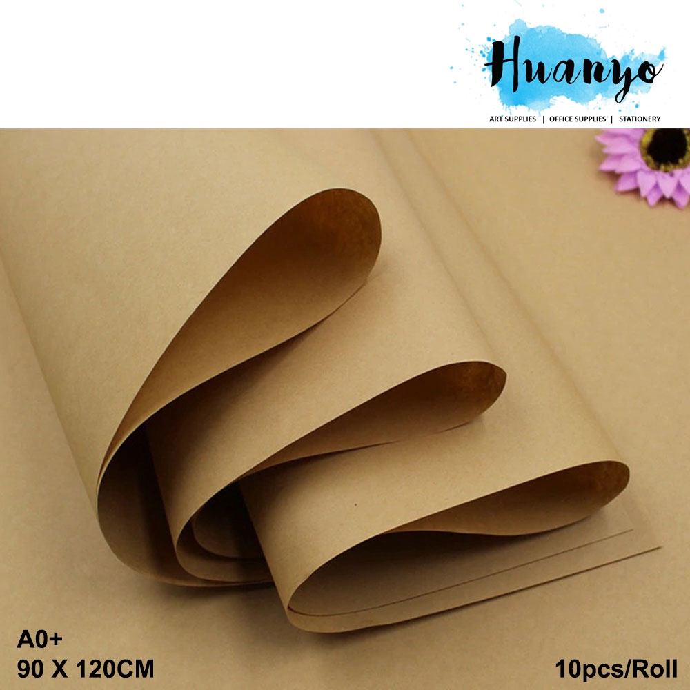 Brown Kraft Paper Gift Wrapping Large A0+ Size - 120GSM (10pcs/roll)