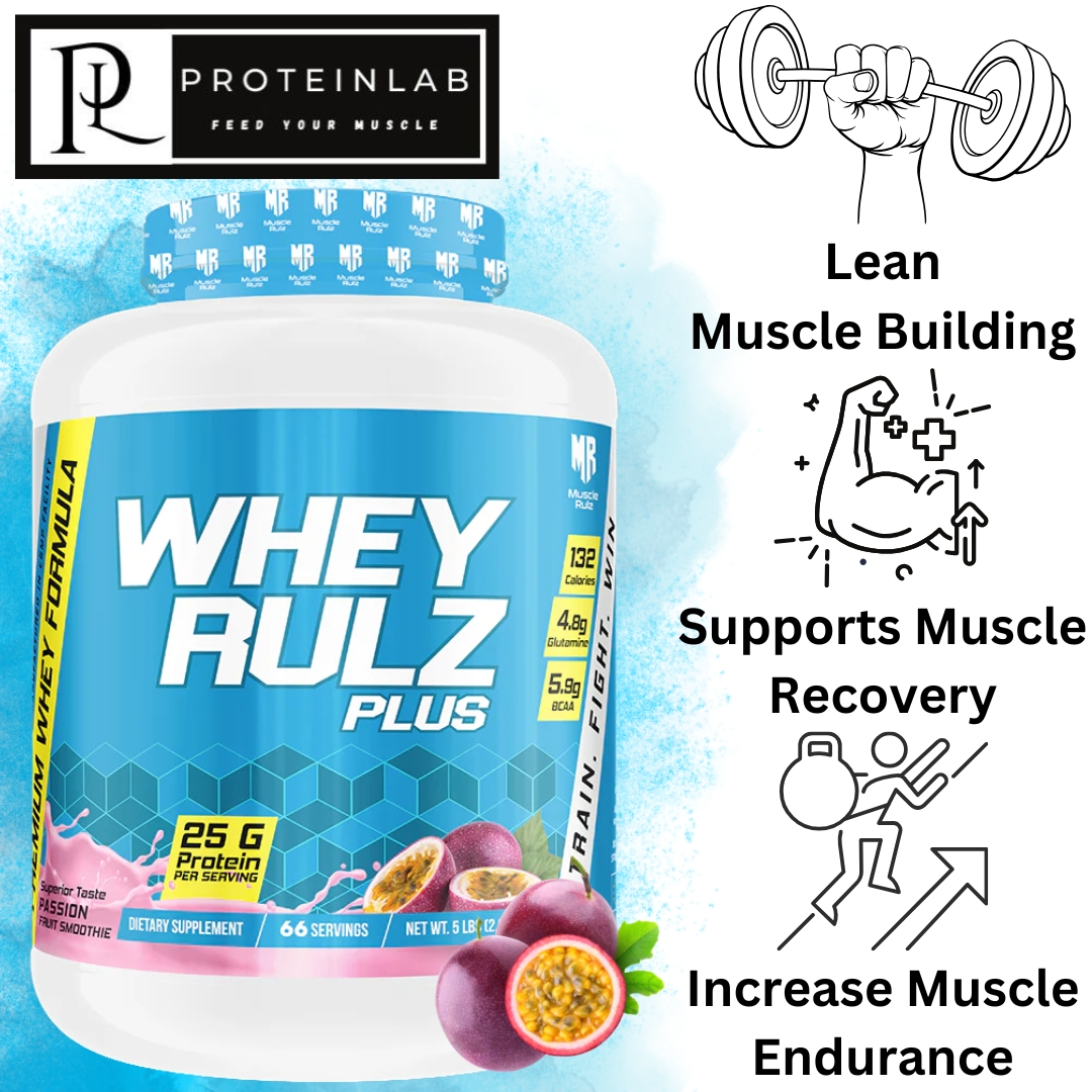 Musclerulz Whey Rulz Plus (5lbs) - Renowed For Purified Whey Protein