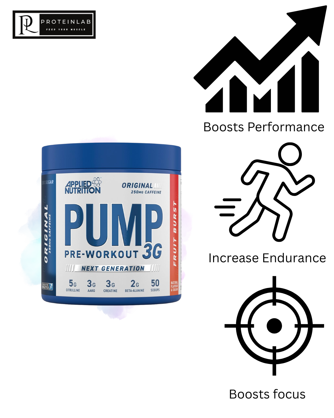Applied Nutrition Pump 3G Preworkout (25 servings / 50 scoops)