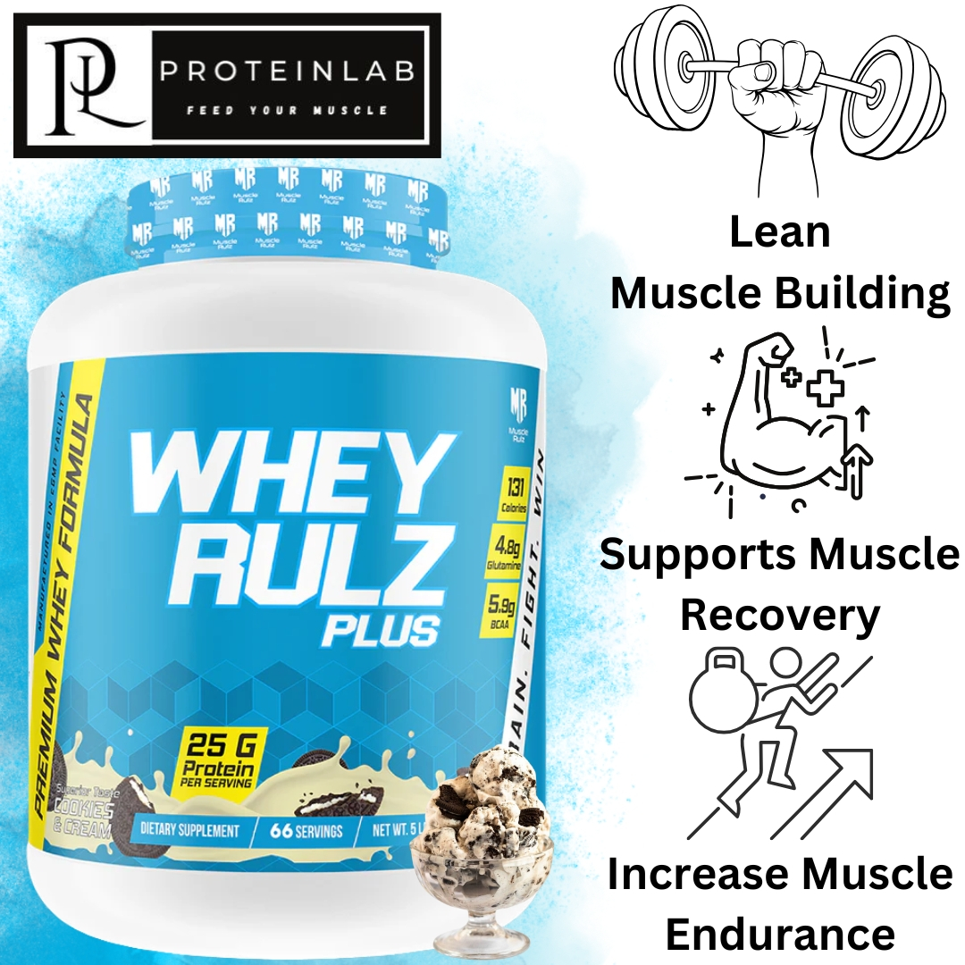 Musclerulz Whey Rulz Plus (5lbs) - Renowed For Purified Whey Protein