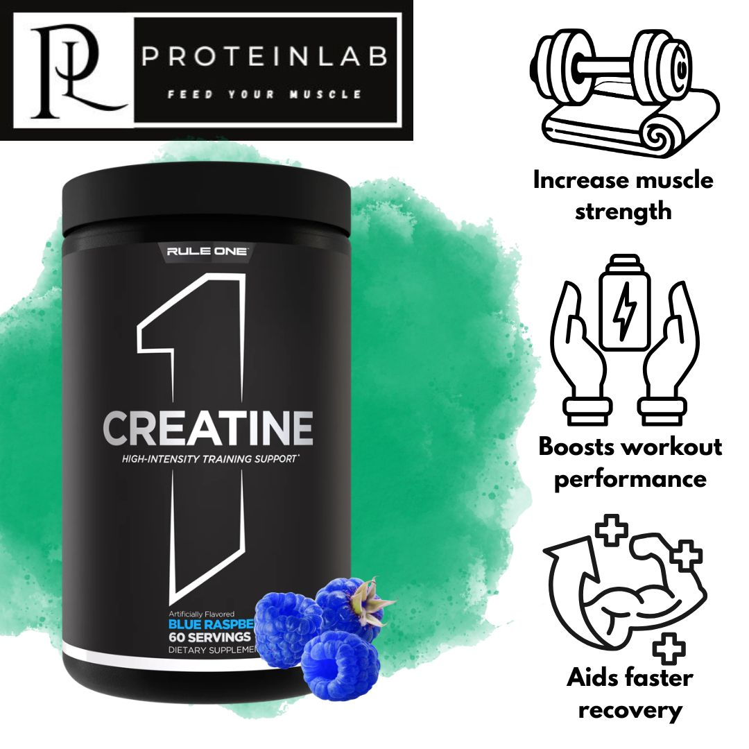 Rule 1 Creatine Monohydrate (Blue Raspberry) (60 Servings)