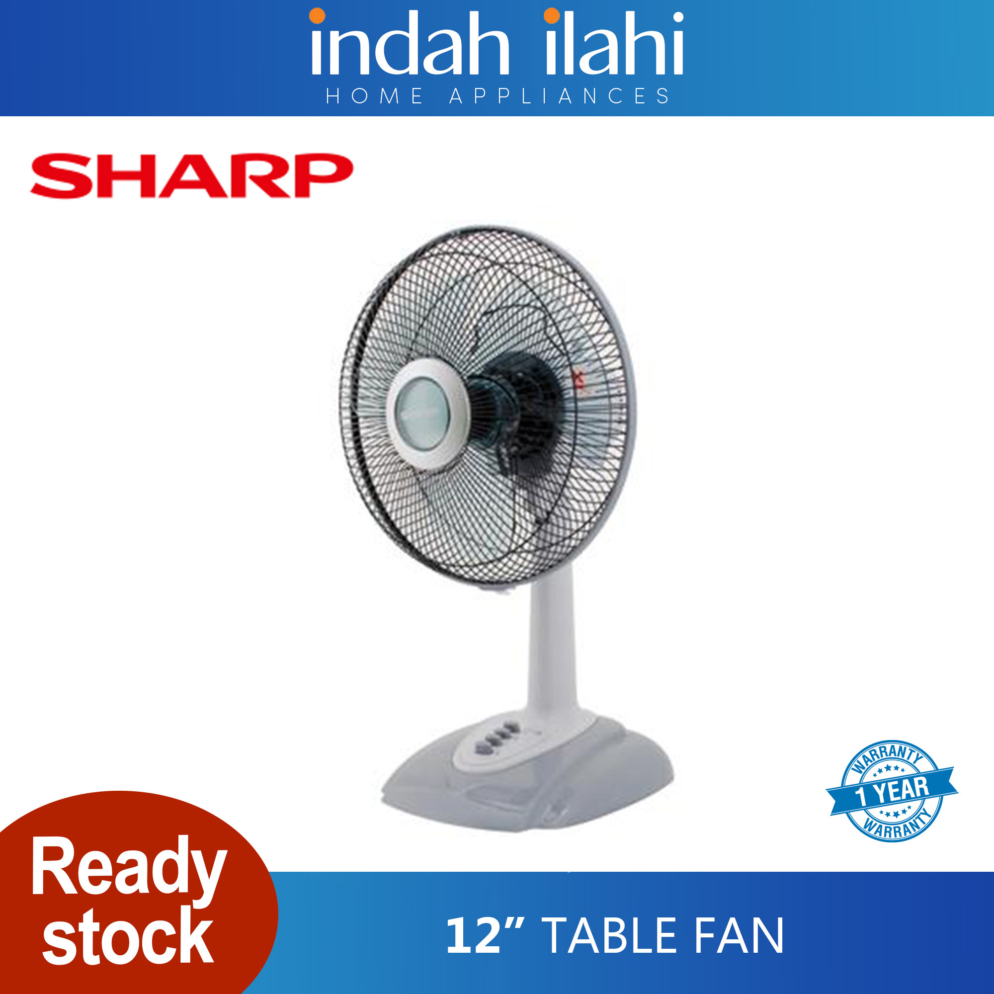 Sharp 12” Table Fan Kipas Meja PJT129 PJT129GY