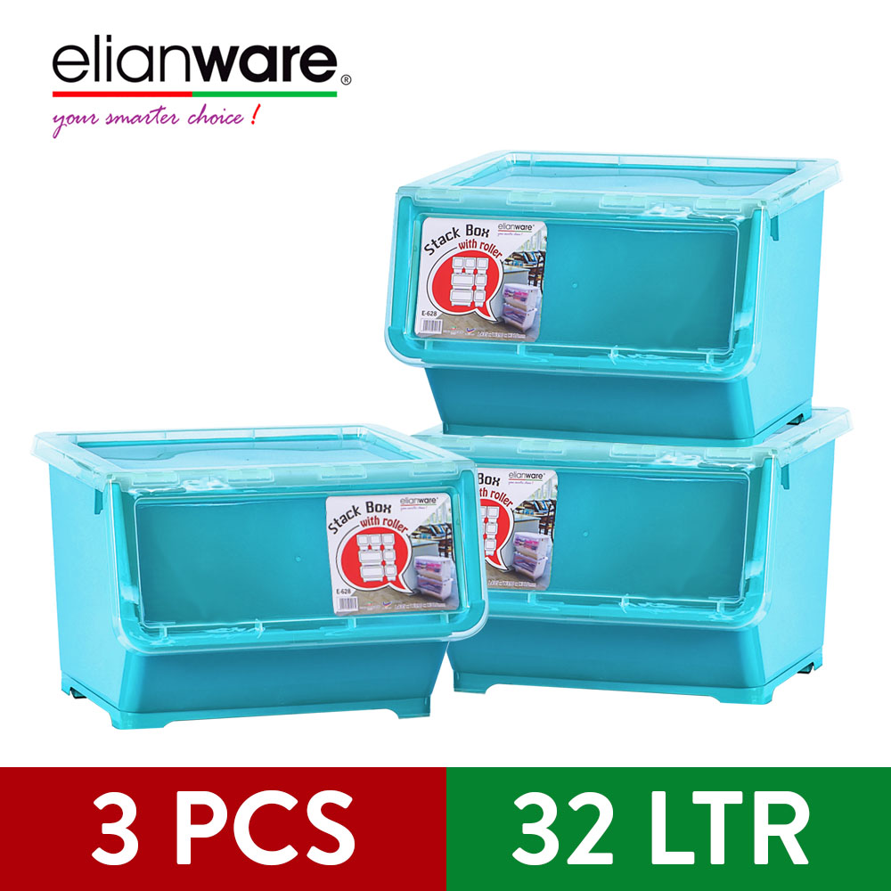 Elianware 32 Ltr Drawer Stack Box With Roller