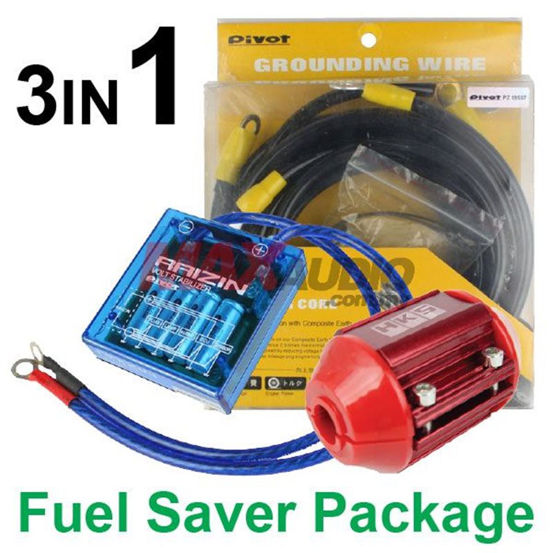 [FREE Gift]3in1 PIVOT VS-1 Voltage Stabilizer + PIVOT 5-Point Grounding Cable + HKS Magnet Fuel Save
