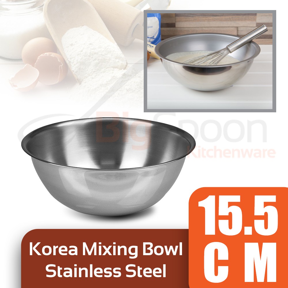[Made in KOREA] Stainless Steel Mixing Bowl Metal bowl 15.5cm Multipurpose Salad Bowl for Mixing Egg