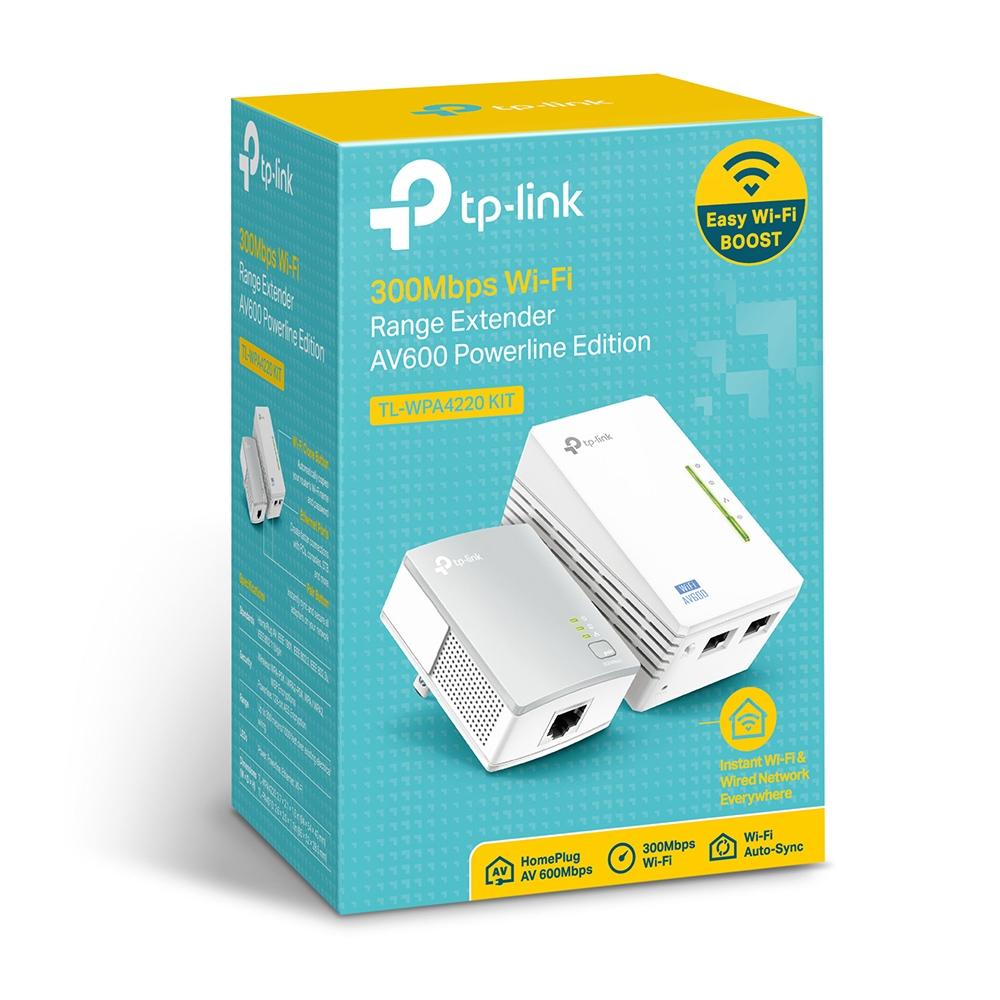 TP-LINK AV600 300Mbps Wi-Fi Range ExtenderPowerline Edition TL-WPA4220KIT