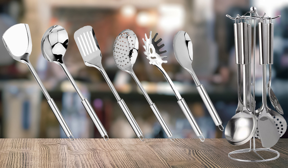 GDeal 7-In-1 Multi-functional Kitchenware Stainless Steel Cooking Accessories Tools Utensil Spatula