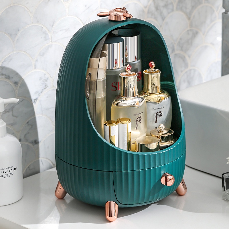 GDeal Cosmetic Supplies Box Storage Student Dormitory Household Skincare Organizer Dust Proof Dressi