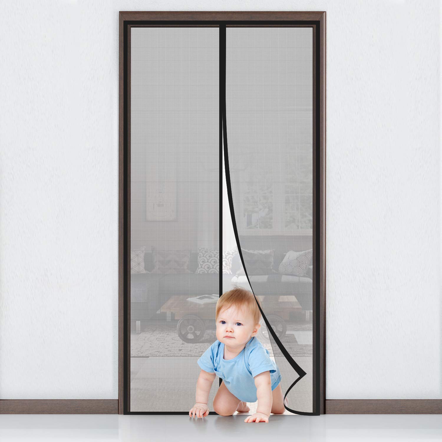 GDeal Mosquito Curtain Velcro Manual Mute Stripe Magnetic Anti Flying Insects Soft Screen Curtain La