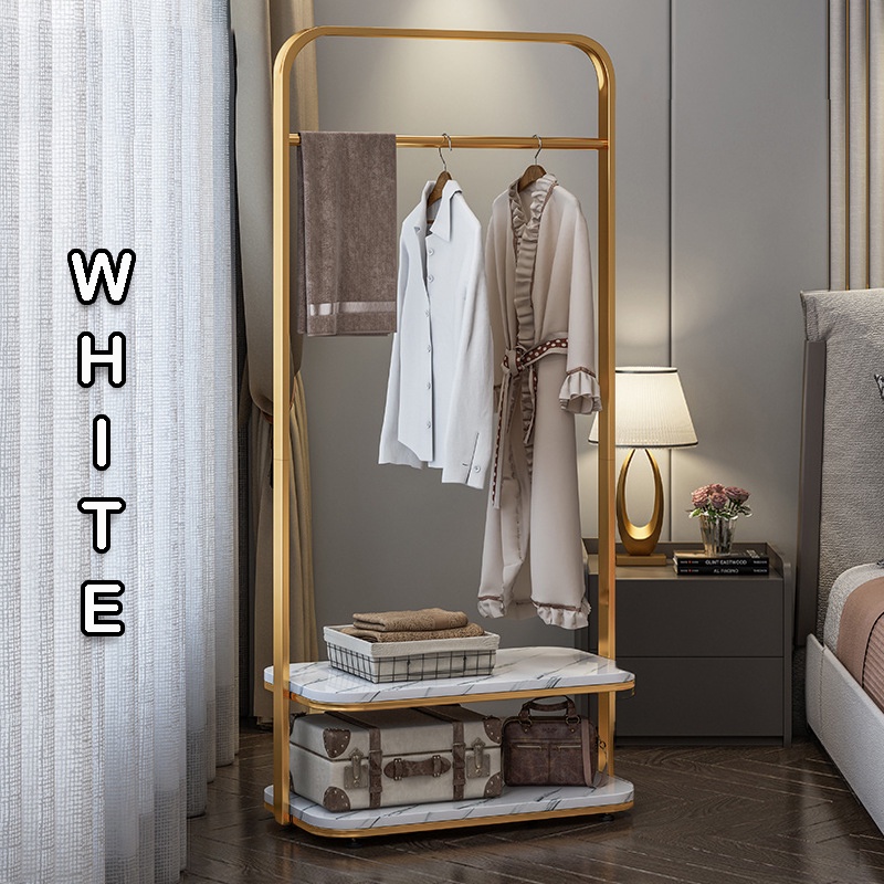 GDeal Light Luxury Wrought Iron Hanger Floor Bedroom Coat Rack Multi Functional Iron Hanger