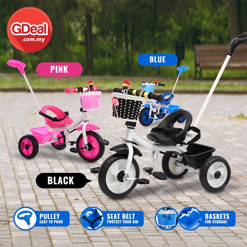 GDeal Baby Tricycle Bike Three Wheels Stroller With Storage Basket Baby Bicycle