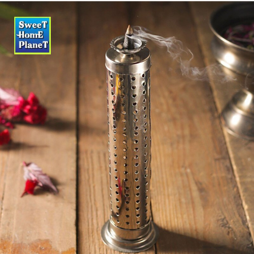 Stainless Steel Incense Stick Holder Agarbatti Stand With Dhoop Holder Incense Sambrani Holder