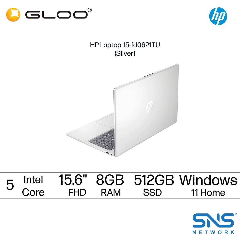 HP Laptop 15.6 inch 15-fd0617TU/618TU/621TU (Intel® Core™ 5 120U | 15.6" FHD | 8GB | 512GB SSD | Int