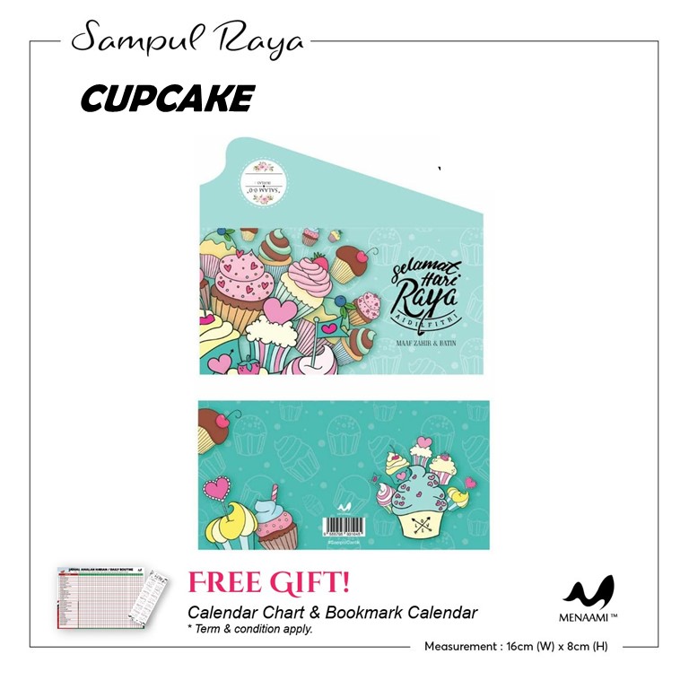 [ HQ 2025 ] CUPCAKE SAMPUL RAYA CANTIK 35+5 FREE COMBO l ANGPAO MONEY ENVELOPE SPECIAL #MENAAMI
