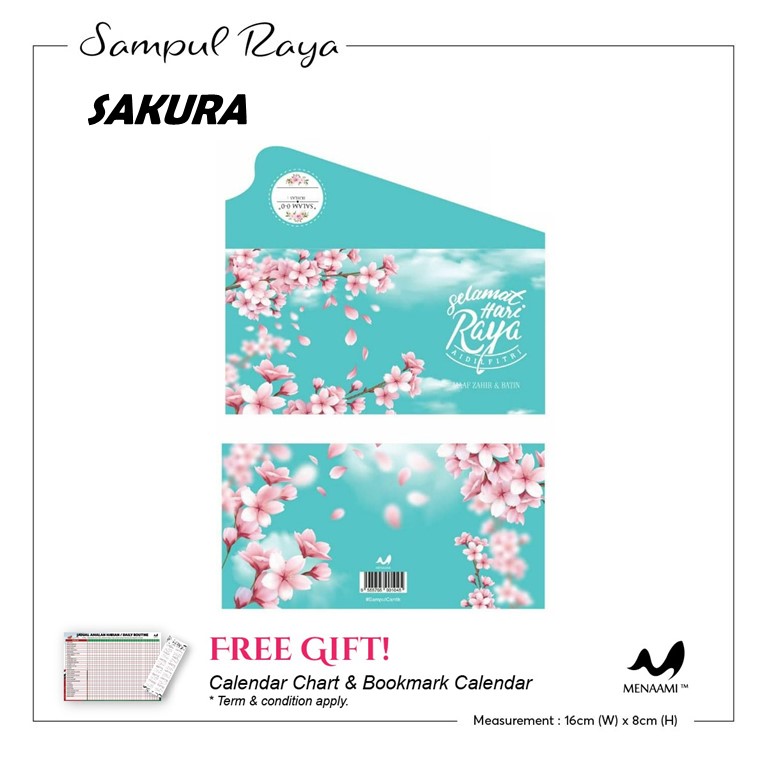 [ HQ 2025 ] SAKURA SAMPUL RAYA CANTIK 35+5 FREE COMBO l ANGPAO MONEY ENVELOPE SPECIAL #MENAAMI