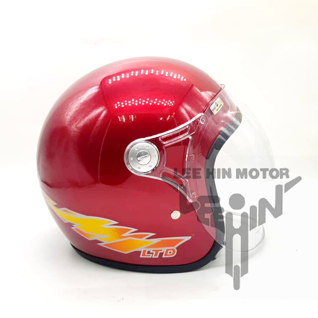 100% Original LTD Bubble Helmet Visor Retro Klasik Sport Indon New Style corak Buble kaca bobo Helm 