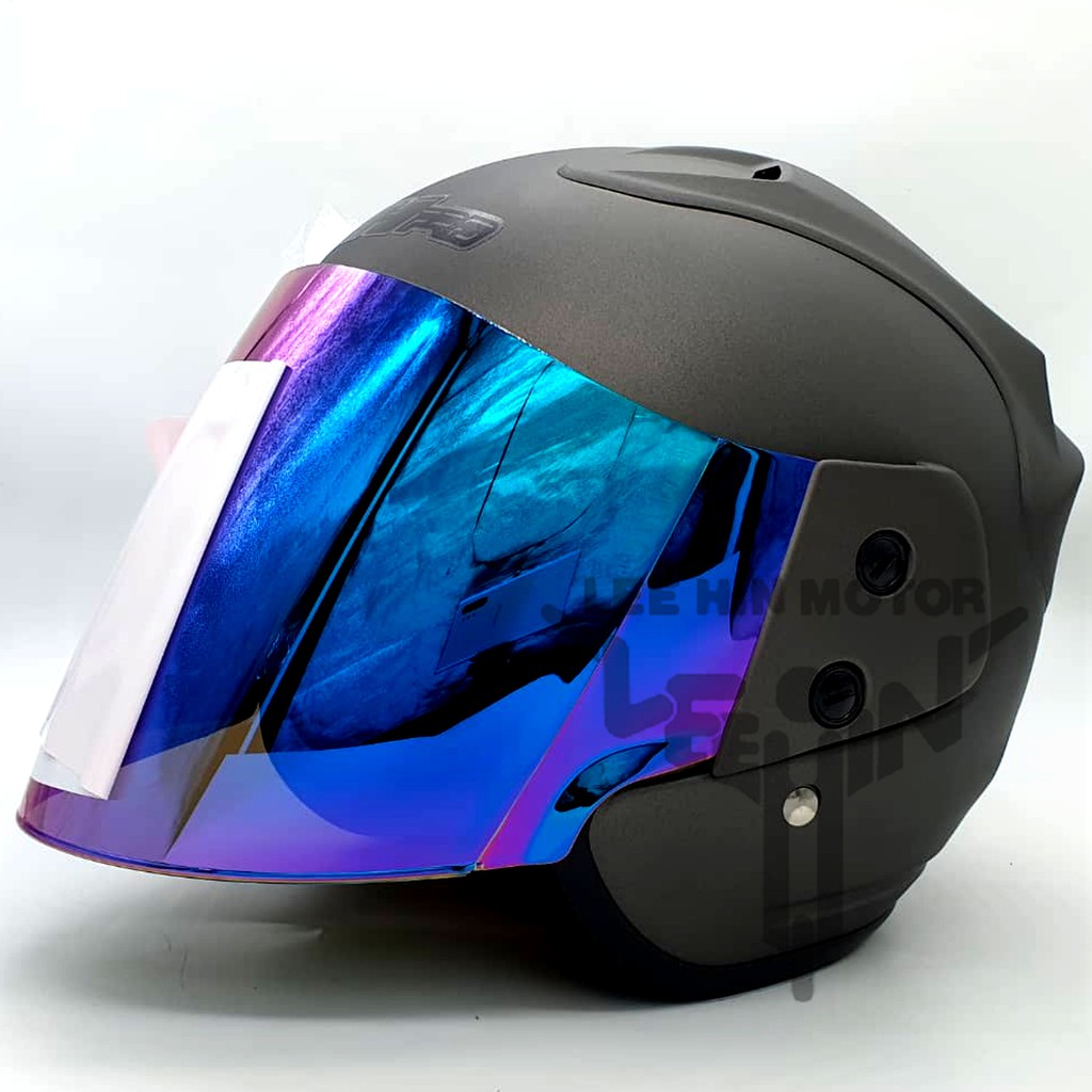[ PERCUMA RAINBOW TAJAM VISOR ] YH Pro KHI Cutting Design Motorcycle Helmet Topi Dewasa ( Matt Black