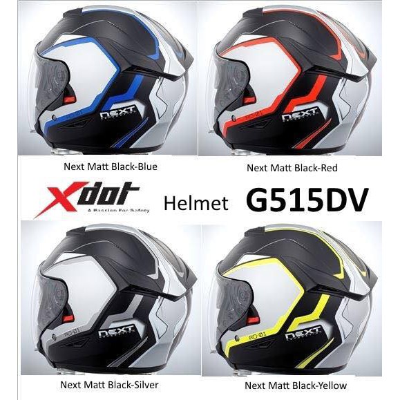 [ Visor Only ] Original XDOT Gracshaw Geomax G515DV G515 Double Visor Helmet Visor Wizer Cermin Topi