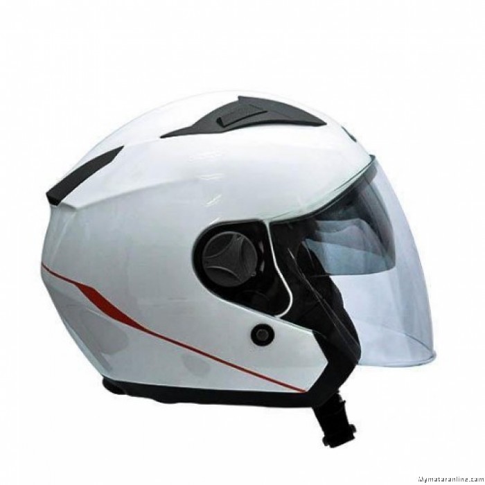 **100% Original** GIVI M30.2 Double Visor DV M302 Presto Solid White Helmet Topi Putih Dua Visor Cer