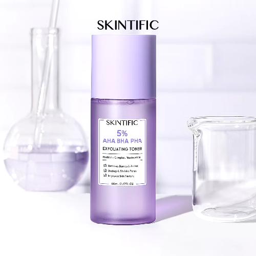SKINTIFIC 5% AHA BHA PHA EXFOLIATING TONER (80ml)